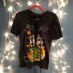 COPY - Space jam lace up graphic t shirt